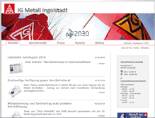 Tablet Screenshot of igmetall-ingolstadt.de